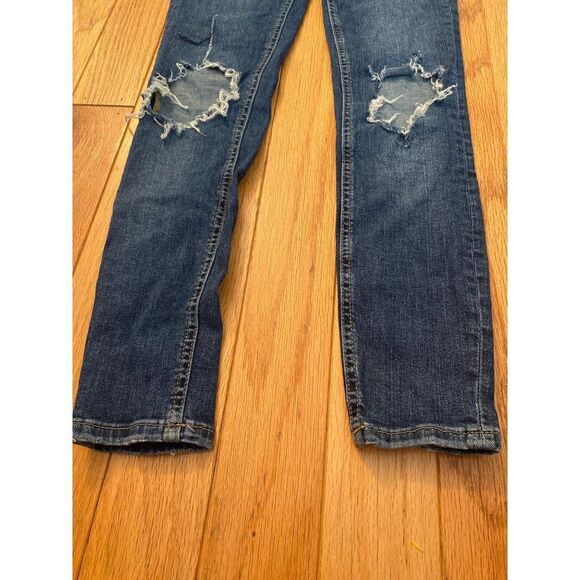 Free People, women's distressed mid rise skinny jeans size W25 - Picture 2 of 9